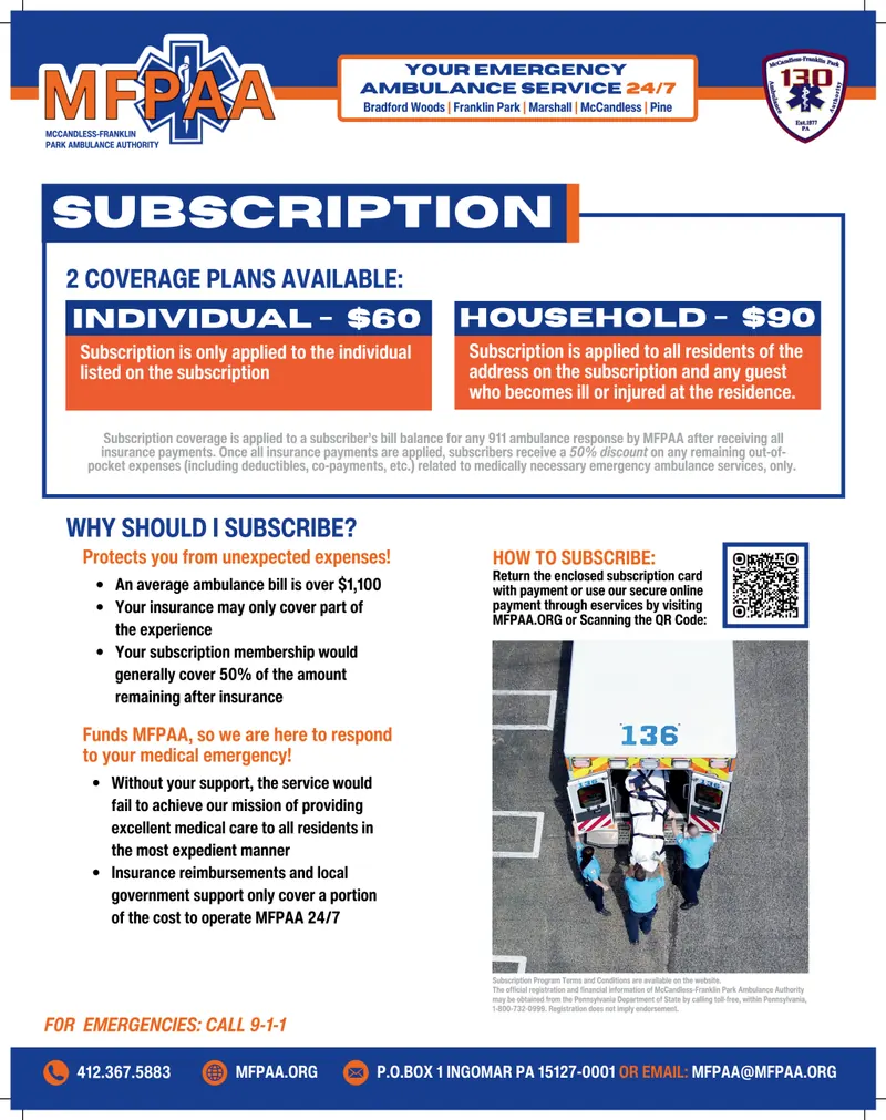 MFPAA Subscription Campaign mailer, page 1