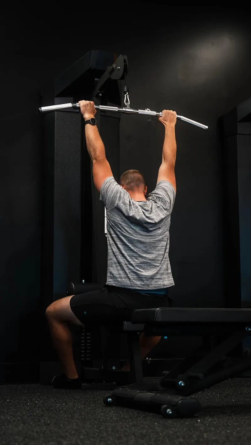 Overhead cable pulldown at Iron 24