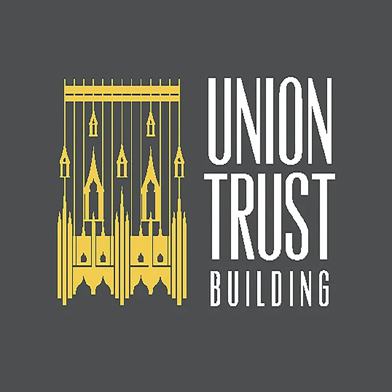 White Union Trust Building logo on charcoal for the app splash screen